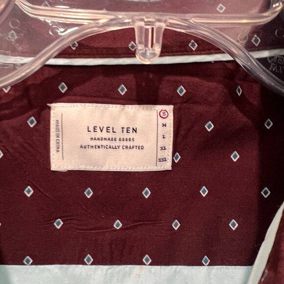 Fitted light teal blue/brown button down - Picture 5 of 10